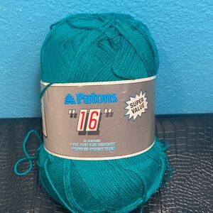 NWT Patons “16” 16 ounce 4 Ply Super Value Yarn in Teal #1507
